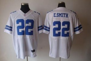 Nike Cowboys #22 Emmitt Smith White Men's Embroidered NFL Elite Jersey