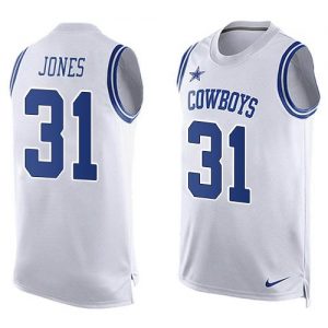 Nike Cowboys #31 Byron Jones White Men's Stitched NFL Limited Tank Top Jersey