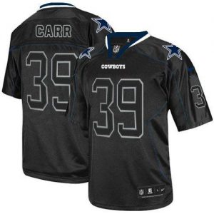 Nike Cowboys #39 Brandon Carr Lights Out Black Men's Embroidered NFL Elite Jersey