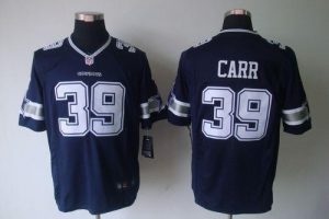 Nike Cowboys #39 Brandon Carr Navy Blue Team Color Men's Embroidered NFL Limited Jersey