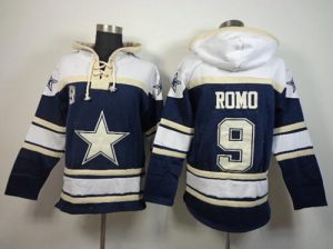 Nike Cowboys #9 Tony Romo Blue Sawyer Hooded Sweatshirt NFL Hoodie