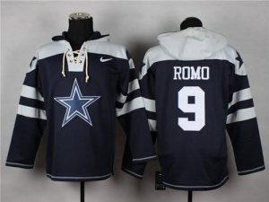 Nike Cowboys #9 Tony Romo Navy Blue Player Pullover Hoodie