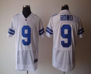Nike Cowboys #9 Tony Romo White Men's Embroidered NFL Elite Jersey