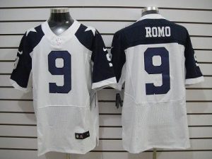 Nike Cowboys #9 Tony Romo White Thanksgiving Throwback Men's Embroidered NFL Elite Jersey