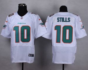 Nike Dolphins #10 Kenny Stills White Men's Stitched NFL Elite Jersey