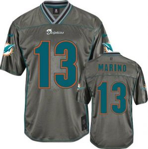 Nike Dolphins #13 Dan Marino Grey Youth Stitched NFL Elite Vapor Jersey