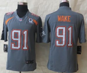 Nike Dolphins #91 Cameron Wake Grey Pro Bowl Men's Stitched NFL Elite Team Irvin Jersey