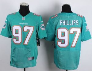 Nike Dolphins #97 Jordan Phillips Aqua Green Team Color Men's Stitched NFL New Elite Jersey