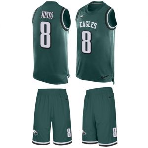 Nike Eagles #8 Donnie Jones Midnight Green Team Color Men's Stitched NFL Limited Tank Top Suit Jersey
