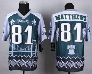 Nike Eagles #81 Jordan Matthews Midnight Green Men's Stitched NFL Elite Noble Fashion Jersey