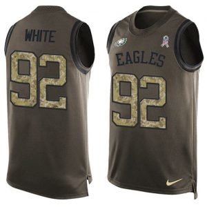 Nike Eagles #92 Reggie White Green Men's Stitched NFL Limited Salute To Service Tank Top Jersey