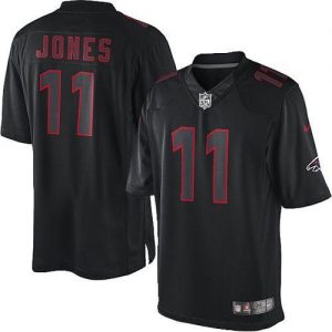 Nike Falcons #11 Julio Jones Black Men's Embroidered NFL Impact Limited Jersey
