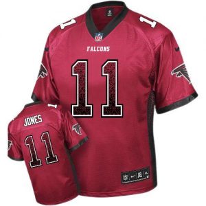 Nike Falcons #11 Julio Jones Red Team Color Men's Embroidered NFL Elite Drift Fashion Jersey