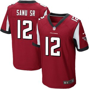 Nike Falcons #12 Mohamed Sanu Sr Red Team Color Men's Stitched NFL Elite Jersey