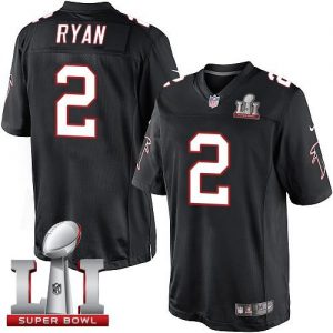 Nike Falcons #2 Matt Ryan Black Alternate Super Bowl LI 51 Men's Stitched NFL Limited Jersey