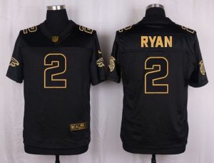 Nike Falcons #2 Matt Ryan Black Men's Stitched NFL Elite Pro Line Gold Collection Jersey