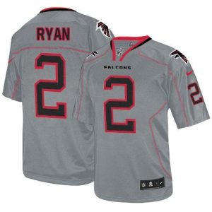 Nike Falcons #2 Matt Ryan Lights Out Grey Men's Embroidered NFL Elite Jersey