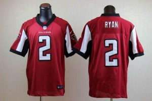 Nike Falcons #2 Matt Ryan Red Team Color Men's Embroidered NFL Elite Jersey