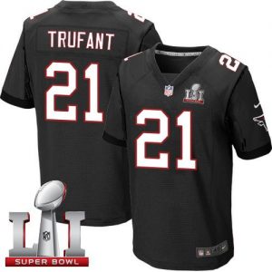 Nike Falcons #21 Desmond Trufant Black Alternate Super Bowl LI 51 Men's Stitched NFL Elite Jersey
