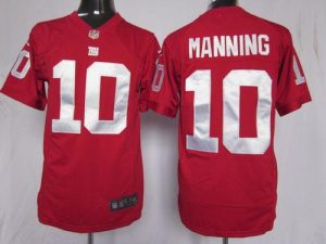 Nike Giants #10 Eli Manning Red Alternate Men's Embroidered NFL Game Jersey