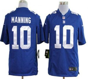 Nike Giants #10 Eli Manning Royal Blue Team Color Men's Embroidered NFL Game Jersey