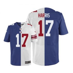 Nike Giants #17 Dwayne Harris Royal Blue White Men's Stitched NFL Elite Split Jersey