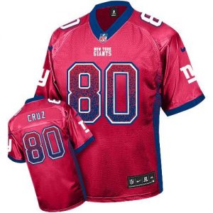 Nike Giants #80 Victor Cruz Red Alternate Men's Embroidered NFL Elite Drift Fashion Jersey