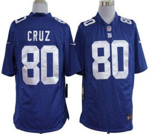 Nike Giants #80 Victor Cruz Royal Blue Team Color Men's Embroidered NFL Game Jersey