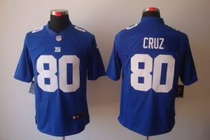 Nike Giants #80 Victor Cruz Royal Blue Team Color Men's Embroidered NFL Limited Jersey