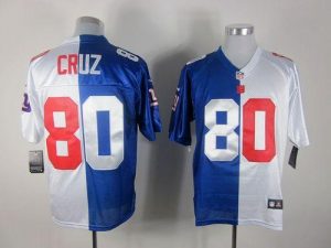 Nike Giants #80 Victor Cruz Royal Blue White Men's Embroidered NFL Elite Split Jersey