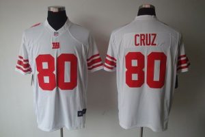 Nike Giants #80 Victor Cruz White Men's Embroidered NFL Limited Jersey