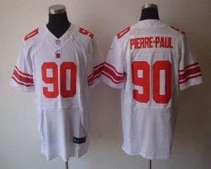 Nike Giants #90 Jason Pierre-Paul White Men's Embroidered NFL Elite Jersey