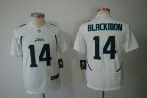 Nike Jaguars #14 Justin Blackmon White Youth Embroidered NFL Limited Jersey