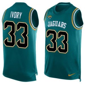 Nike Jaguars #33 Chris Ivory Teal Green Team Color Men's Stitched NFL Limited Tank Top Jersey