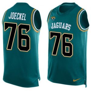Nike Jaguars #76 Luke Joeckel Teal Green Team Color Men's Stitched NFL Limited Tank Top Jersey