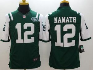 Nike Jets #12 Joe Namath Green Team Color Men's Stitched NFL Limited Jersey