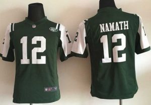 Nike Jets #12 Joe Namath Green Team Color Youth Stitched NFL Elite Jersey