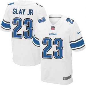 Nike Lions #23 Darius Slay JR White Men's Stitched NFL Elite Jersey