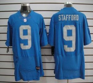 Nike Lions #9 Matthew Stafford Blue Alternate Throwback Men's Embroidered NFL Elite Jersey
