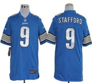 Nike Lions #9 Matthew Stafford Blue Team Color Men's Embroidered NFL Game Jersey