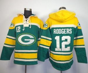 Nike Packers #12 Aaron Rodgers Green Sawyer Hooded Sweatshirt NFL Hoodie