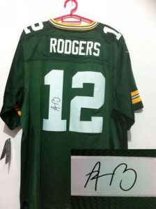 Nike Packers #12 Aaron Rodgers Green Team Color Men's Embroidered NFL Elite Autographed Jersey