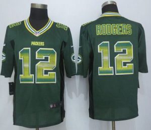 Nike Packers #12 Aaron Rodgers Green Team Color Men's Stitched NFL Limited Strobe Jersey