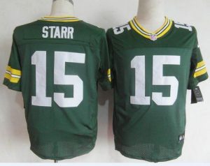 Nike Packers #15 Bart Starr Green Team Color Men's Embroidered NFL Elite Jersey