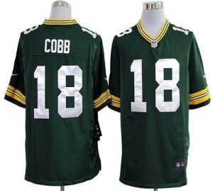 Nike Packers #18 Randall Cobb Green Team Color Men's Embroidered NFL Game Jersey