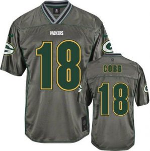 Nike Packers #18 Randall Cobb Grey Men's Stitched NFL Elite Vapor Jersey