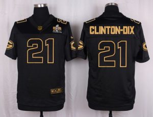 Nike Packers #21 Ha Ha Clinton-Dix Black Men's Stitched NFL Elite Pro Line Gold Collection Jersey