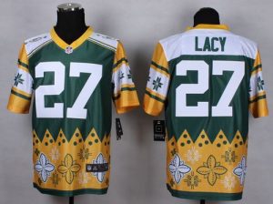 Nike Packers #27 Eddie Lacy Green Men's Stitched NFL Elite Noble Fashion Jersey