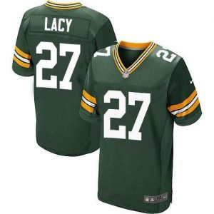 Nike Packers #27 Eddie Lacy Green Team Color Men's Embroidered NFL Elite Jersey