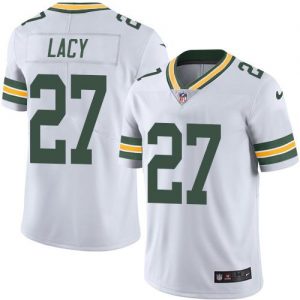 Nike Packers #27 Eddie Lacy White Men's Stitched NFL Limited Rush Jersey